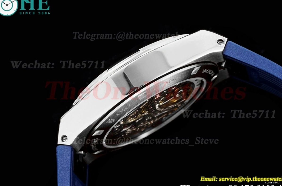 RU 6000V Overseas BBR ref Stk Tourbillon SS Blue 0110